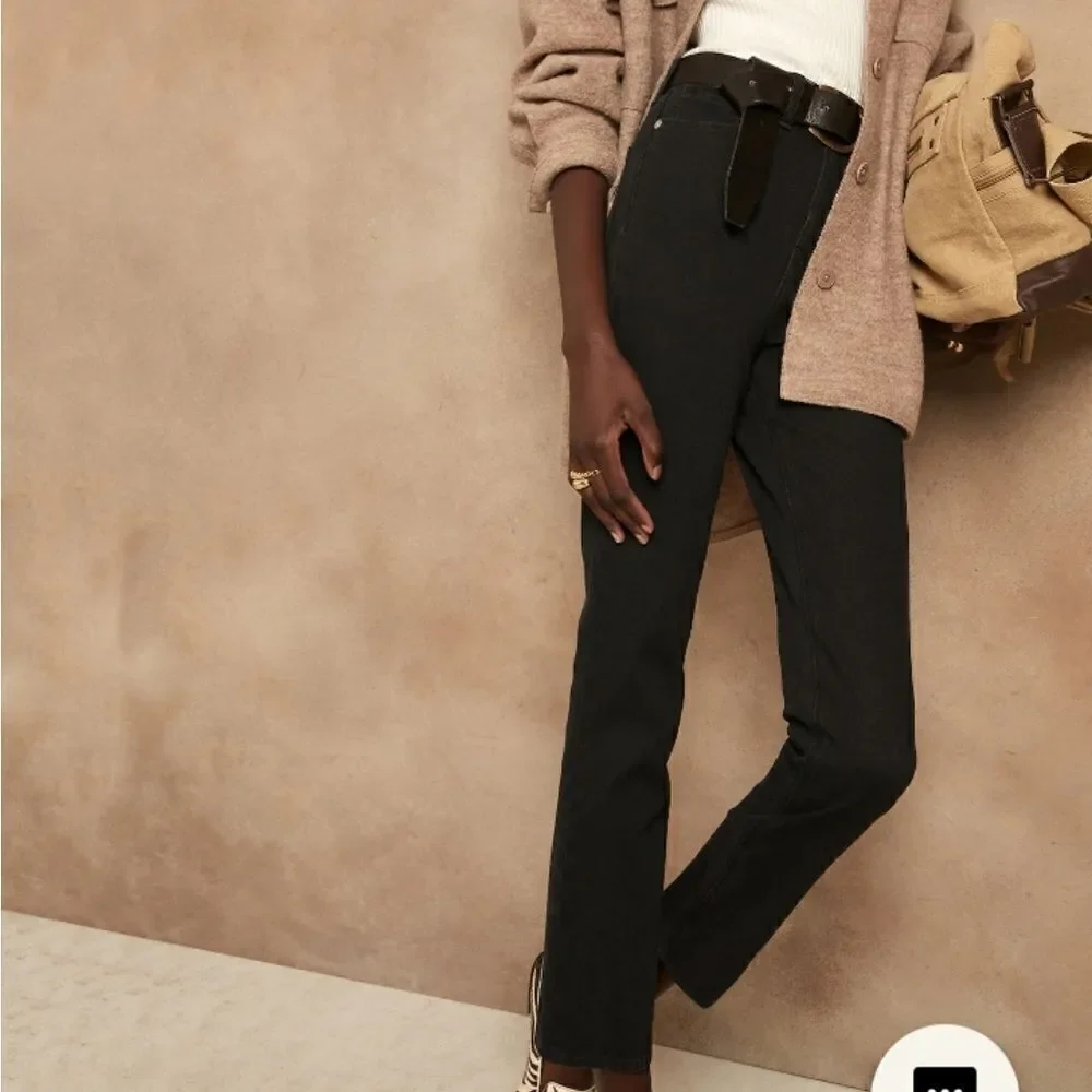 Banana Republic ultra-high rise Slim fit ankle length black jeans size 27P NWT - Picture 3 of 5